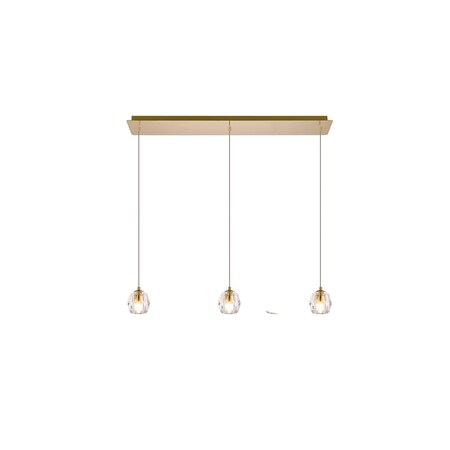 Eren 3 Lights Gold Pendant